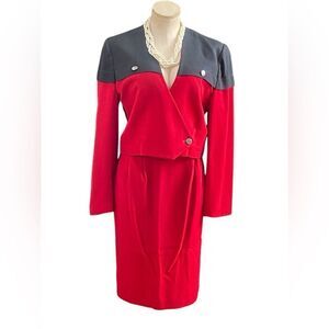 Stunning Vintage Cropped Moto Jacket Set